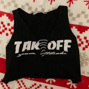 Black Adika chain detail tank top